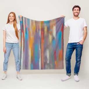 Couverture Polaire Rayures de peinture colorées
