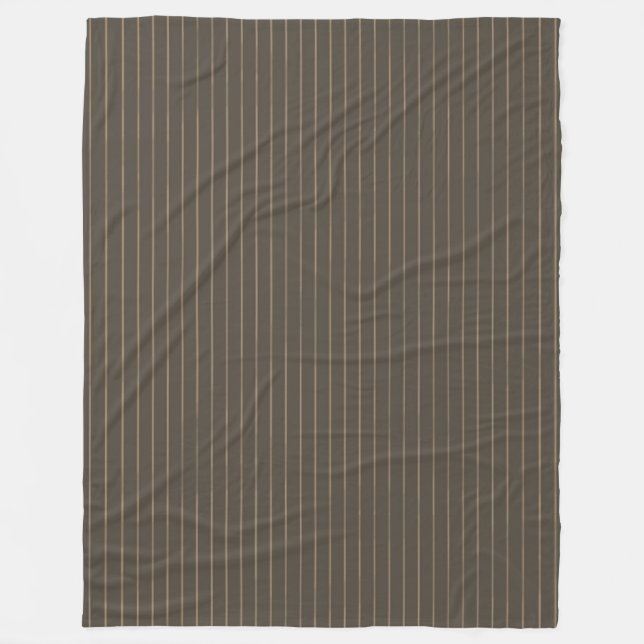 Couverture Polaire rayures rétro Brown (Devant)