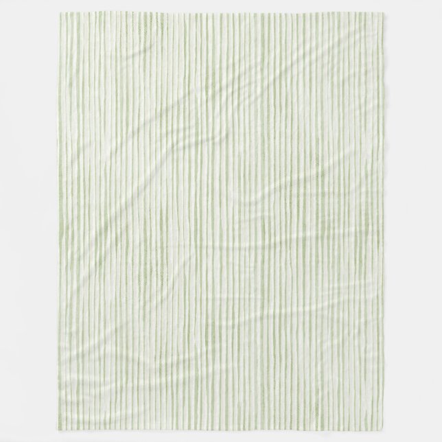 Couverture Polaire Rayures Vertes (Devant)