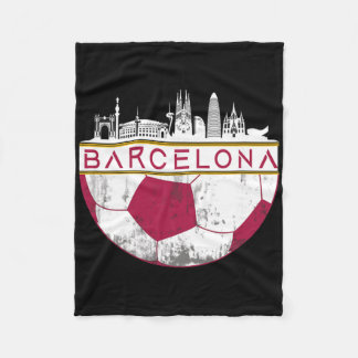 Couverture Polaire Rcelona City Skyline Soccer Sports Fans Cool 
