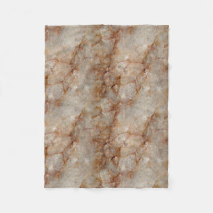 Couverture Polaire Réaliste Brown Faux Marbre Pierre Motif