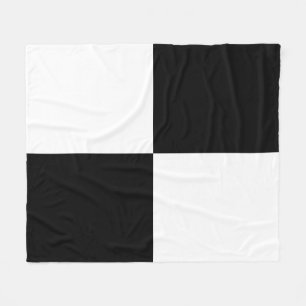 Couverture Polaire Rectangles noirs et blancs
