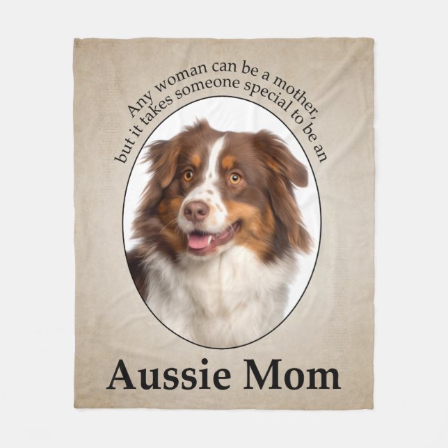 Couverture Polaire Red Australian Shepherd Mom (Devant)