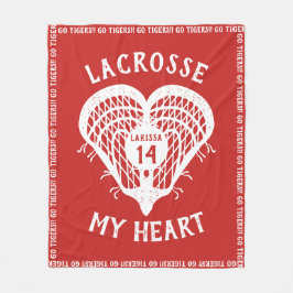 Couverture Polaire Red Lacrosse Mon Coeur