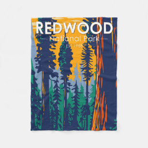 Couverture Polaire Redwood National Park Californie Vintage