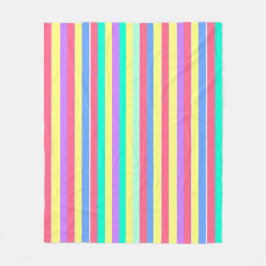 Couverture Polaire Réglage des rayures pastel de printemps