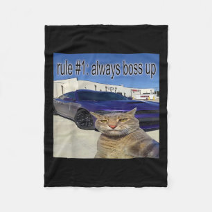 Couverture Polaire Règle 1 Toujours Bosser Drôle Chat Drôle Étrangeme