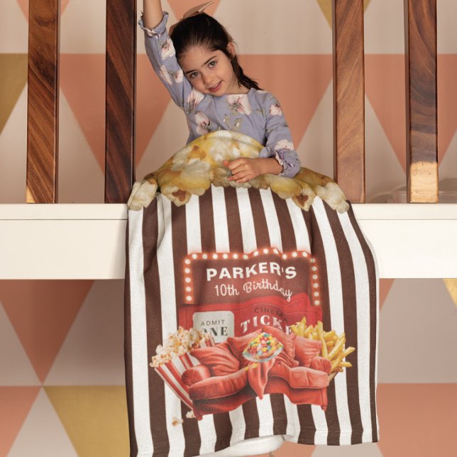 Couverture Polaire Rehausser le style : Cinéma de nuit Anniversaire (Créateur téléchargé)