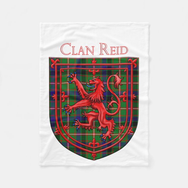 Couverture Polaire Reid Tartan Scottish Plaid Lion Rampant (Devant)