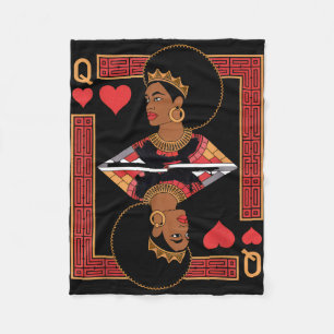 Couverture Polaire Reine africaine carte melanine fierté noire blm