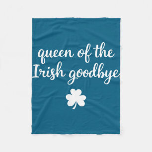 Couverture Polaire Reine de l'adieu irlandais drôle de femmes st