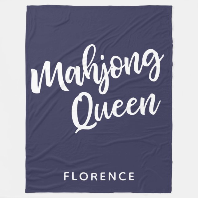 Couverture Polaire Reine Mahjong personnalisée (Devant)