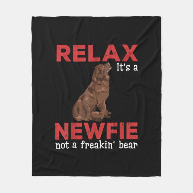 Couverture Polaire Relax | Cute newfoundland (Devant)