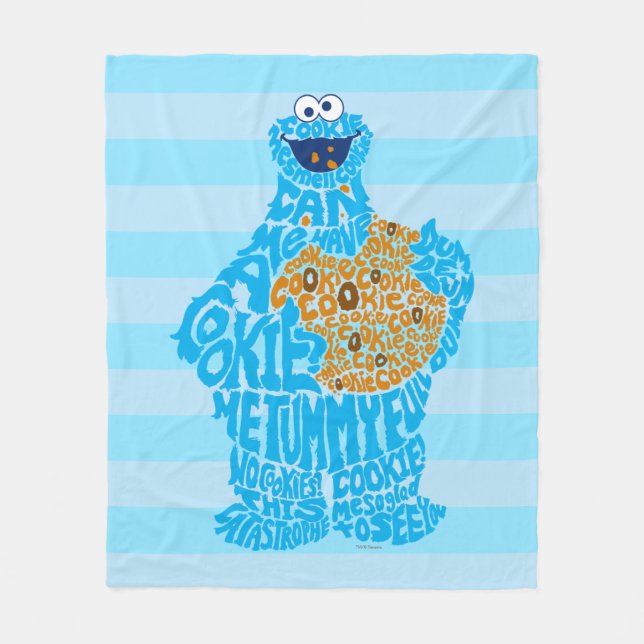 Couverture Polaire Remplissage du Motif de monstre de cookies (Devant)
