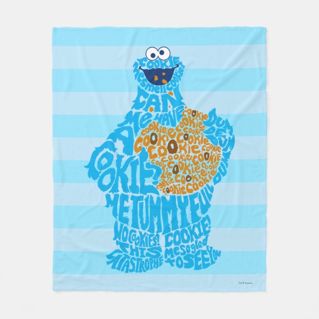 Couverture Polaire Remplissage du Motif de monstre de cookies (Devant)