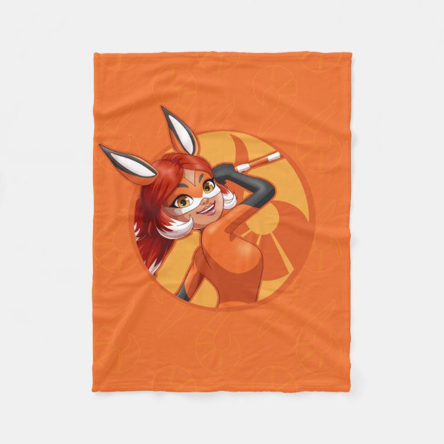 Couverture Polaire Rena Rouge Orange Badge (Devant)