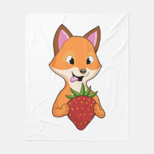 Couverture Polaire Renard avec fraise