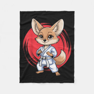 Couverture Polaire Renard fennec arts martiaux karaté jiu-jitsu judo