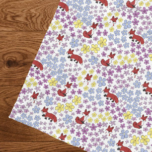 Couverture Polaire Renard Mignon Fantaisiste Fleurs Sauvages Bébé Fil