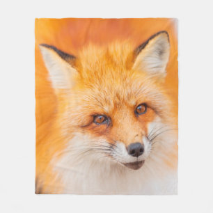 Couverture Polaire Renard rouge japonais se reposant, dormant et joua