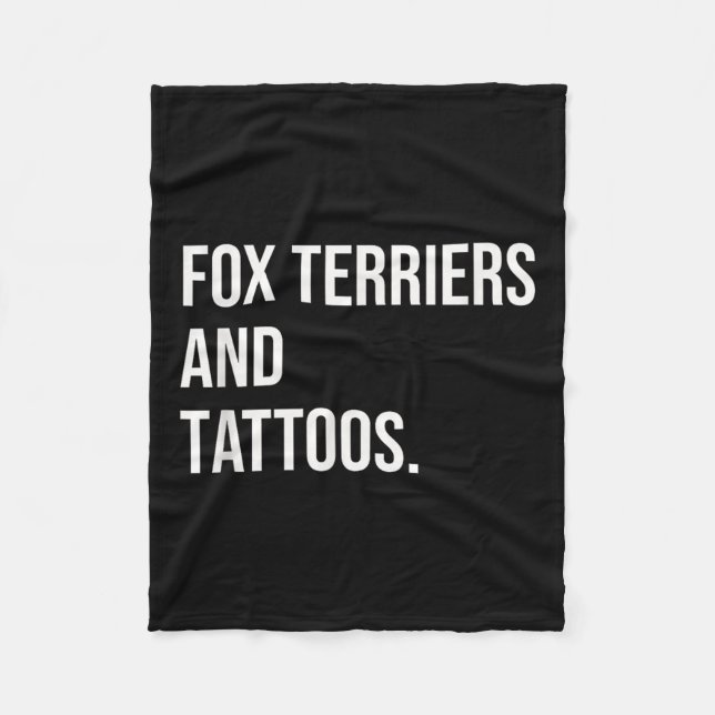 Couverture Polaire Renard Terriers Et Tattoos Chien Propriétaire Chie (Devant)