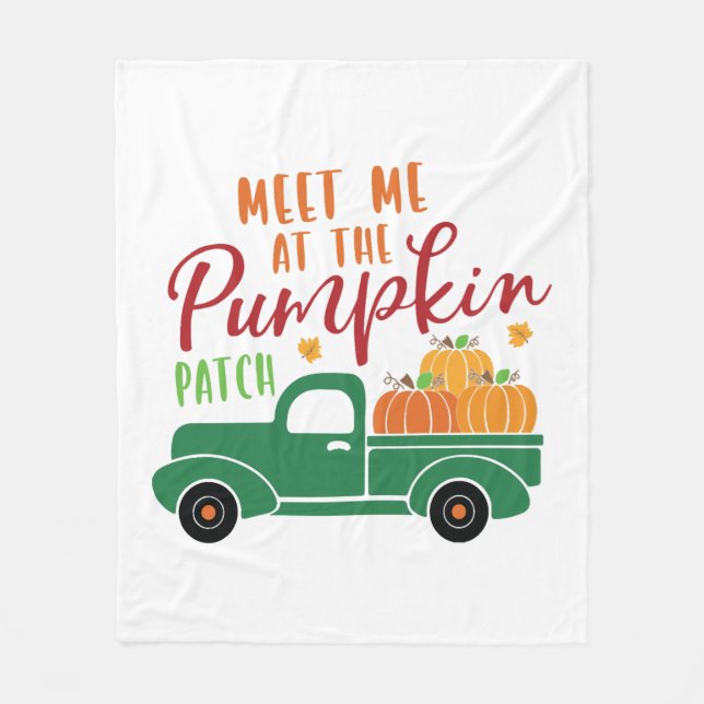 Couverture Polaire Rencontrez-Moi Au Patch Citrouille (Devant)