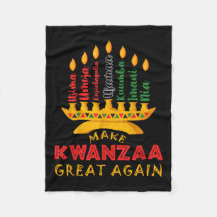 Couverture Polaire Rendre Kwanzaa grand à nouveau Trump amusant sept