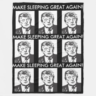 Couverture Polaire Rendre le sommeil super Donald Trump Blanche