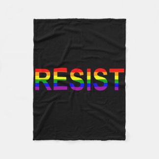 Couverture Polaire Résister à Rainbow Queer Anti Trump Nouveauté poli