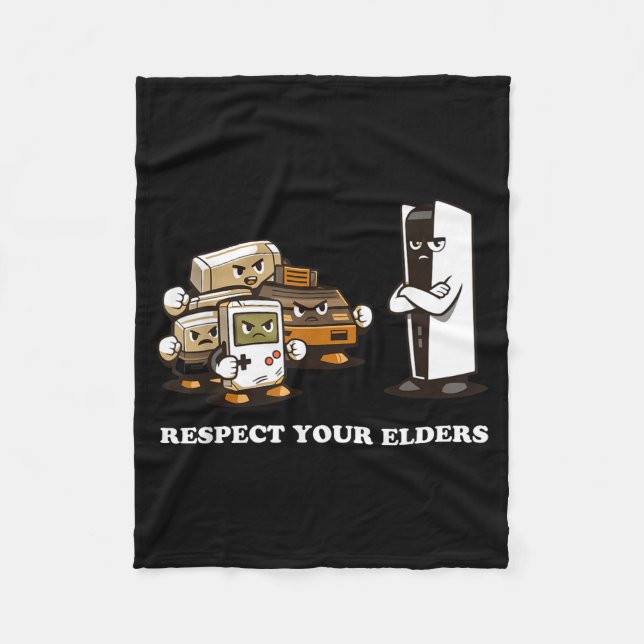 Couverture Polaire Respect Your Elders T Retro 90s Gaming  (Devant)