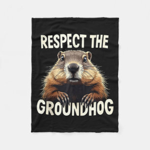 Couverture Polaire Respectez la marmotte Célébrez l'anim de la journé