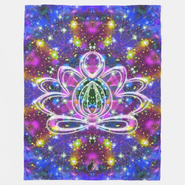Couverture Polaire Resplendant Zen Lotus (Devant)