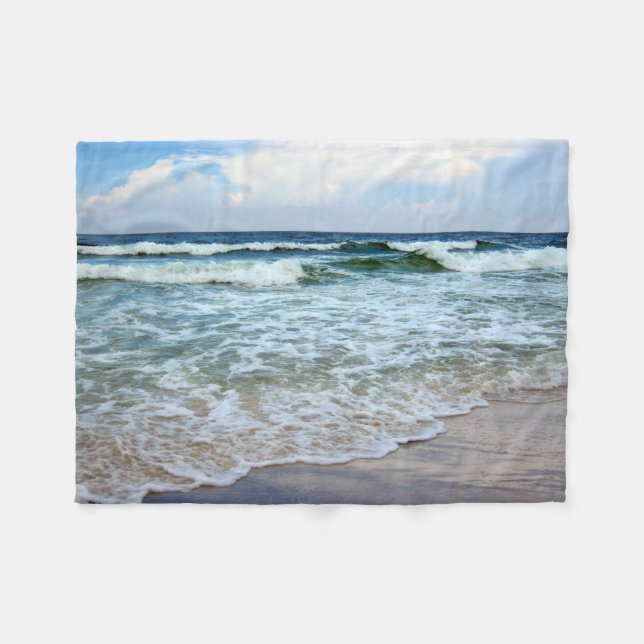 Couverture Polaire Ressacs bleus lumineux (Devant (Horizontal))