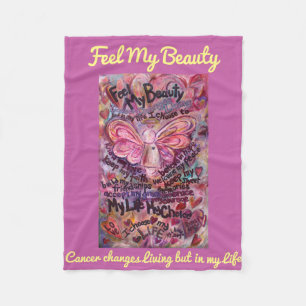 Couverture Polaire Ressentez Ma Beauté Cancer Angel Chemo Fleece Blan