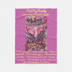 Couverture Polaire Ressentez Ma Beauté Cancer Angel Chemo Fleece Blan