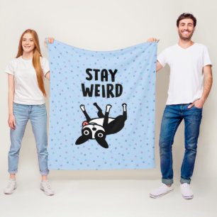 Couverture Polaire Restez bizarre Funky Boston Terrier Dog