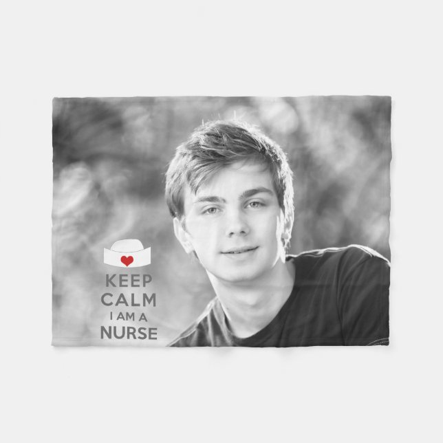 Couverture Polaire Restez calme Je suis infirmière (Devant (Horizontal))