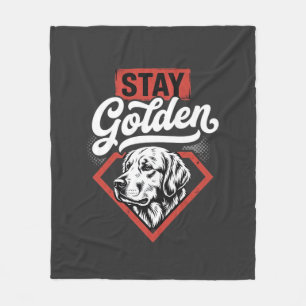 Couverture Polaire Restez Golden Golden Retriever Rétro Chien