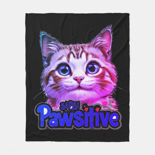 Couverture Polaire Restez une édition chats à la mode (Devant)