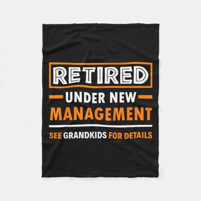 Couverture Polaire Retired Under New Management Grandkids Funny Retir (Devant)