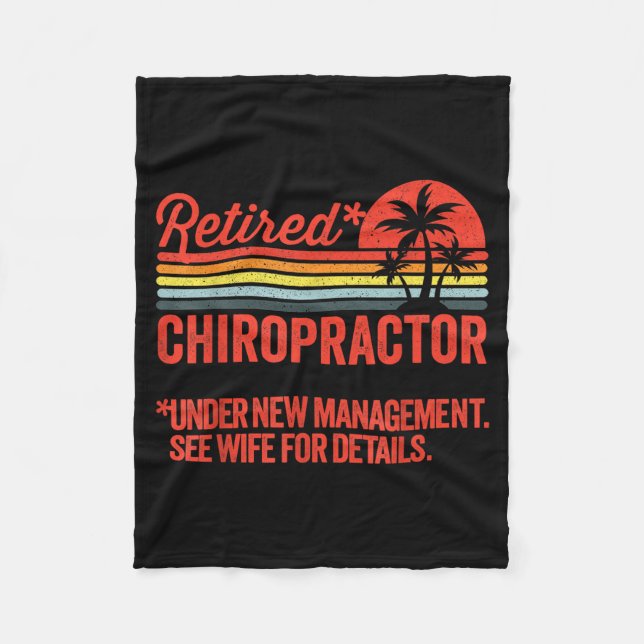 Couverture Polaire Retired Under New Management Retirement Gift Chiro (Devant)