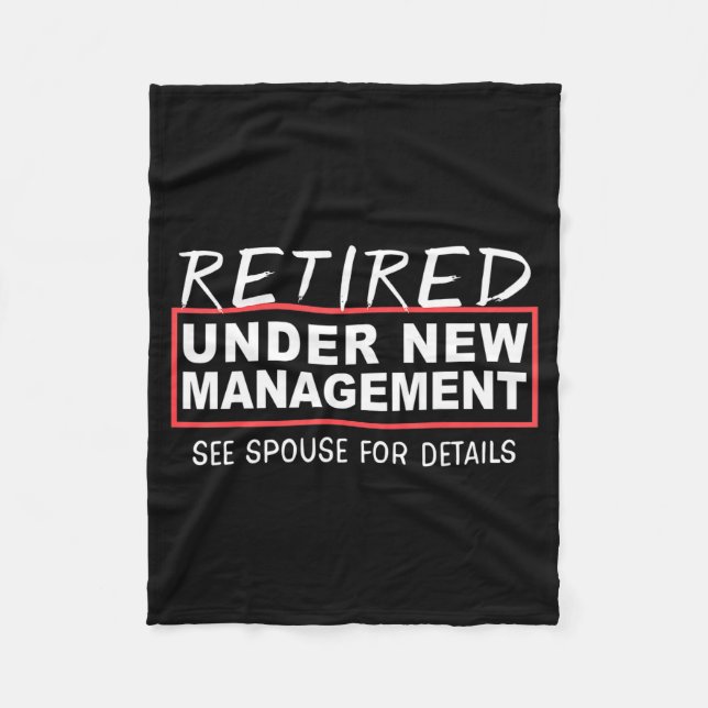 Couverture Polaire Retired Under New Management See Suse Funny Retire (Devant)