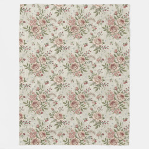 Couverture Polaire Retraite florale d'inspiration vintage chaleureuse
