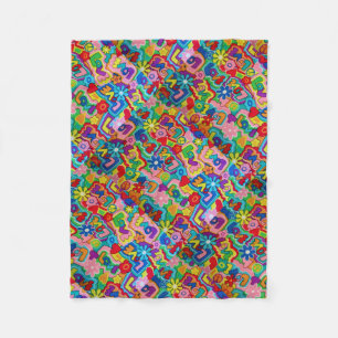 Couverture Polaire Rétro/60s la paix, amour, luttez chic