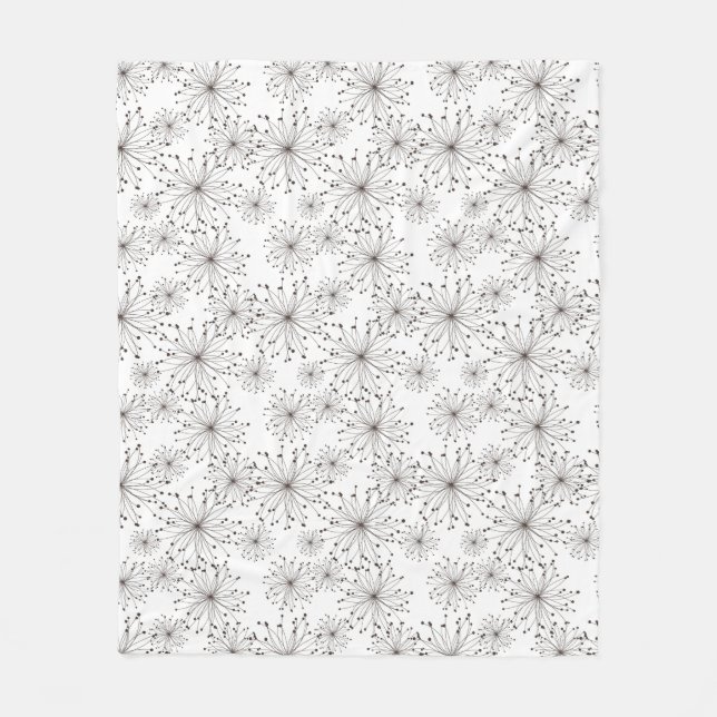 Couverture Polaire Rétro arrière - plan floral (Devant)