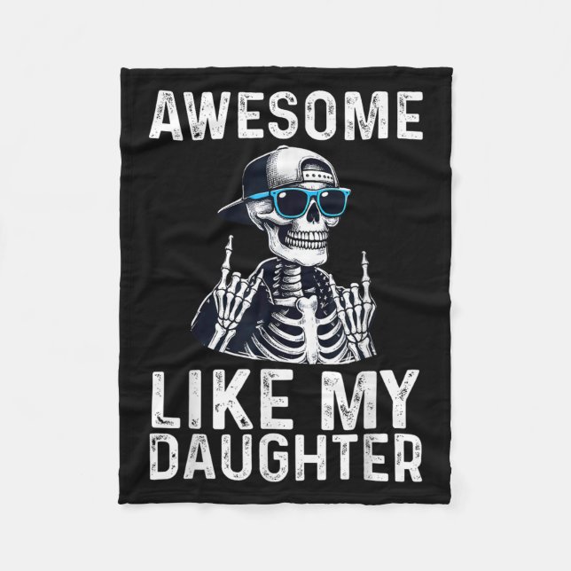 Couverture Polaire Retro Awesome Like My Daughter Funny Dad Parents D (Devant)