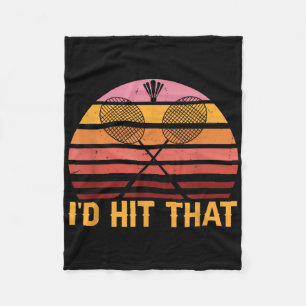 Couverture Polaire Retro Badminton Id Frapper Ça