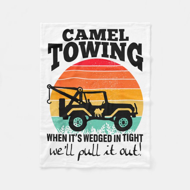 Couverture Polaire Retro Camel Towing Sarcastic Quotes Life Without M (Devant)