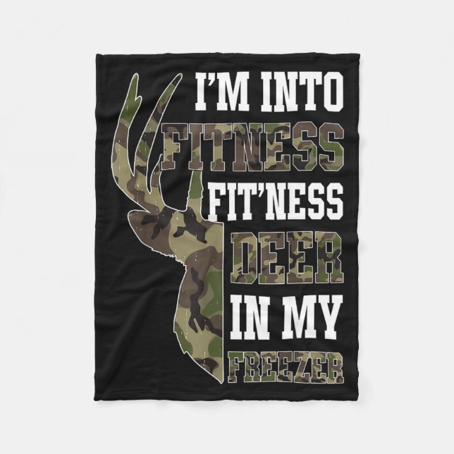Couverture Polaire Retro Camo Deer Hunting Funny Wildlife Hunter Men  (Devant)