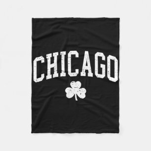 Couverture Polaire Rétro Chicago Il Saint-Patrick Jour Chanceux Trèfl